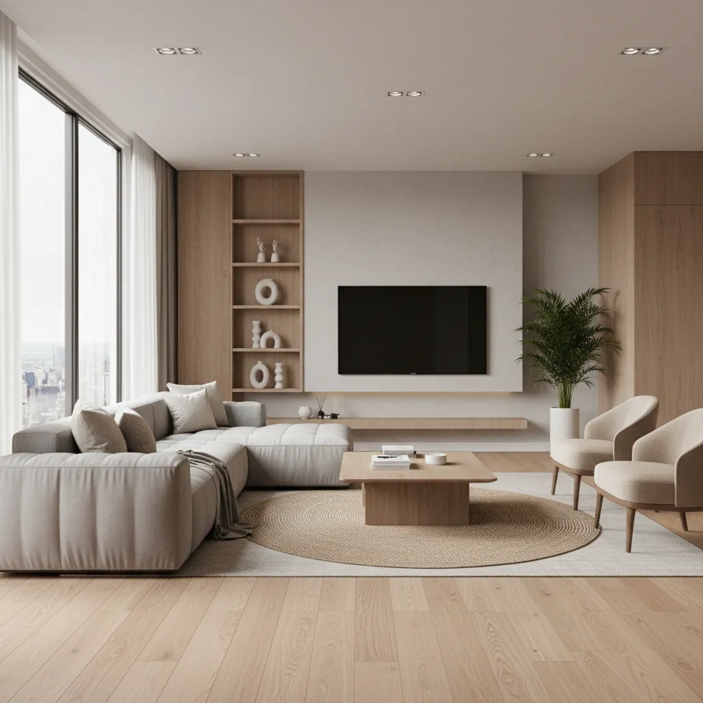 Render interior moderno generado con herramientas digitales de diseño
