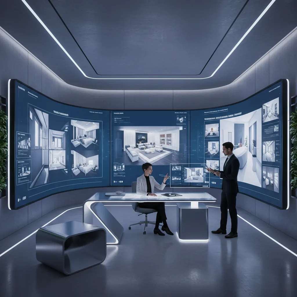 Concepto de diseño de interiores asistido por inteligencia artificial