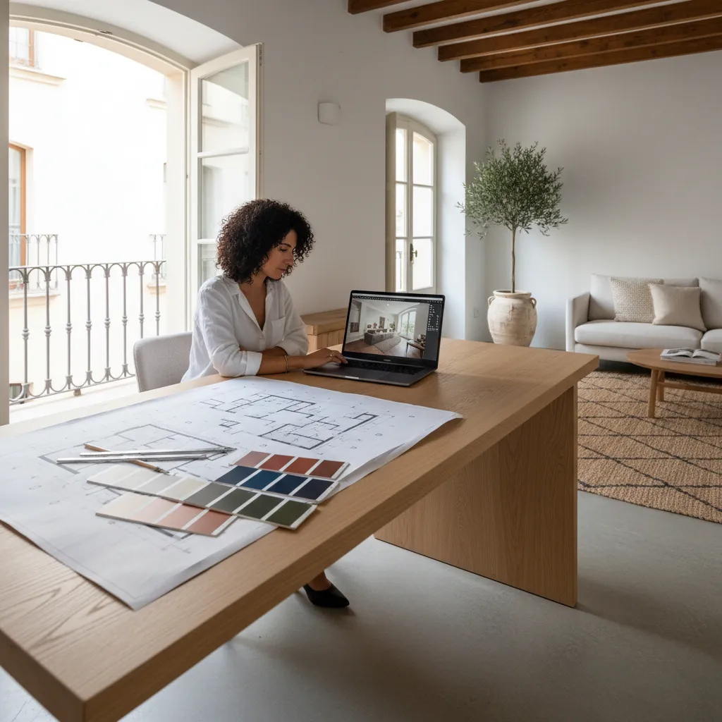 Diseño de interiores a distancia: trabajo en España