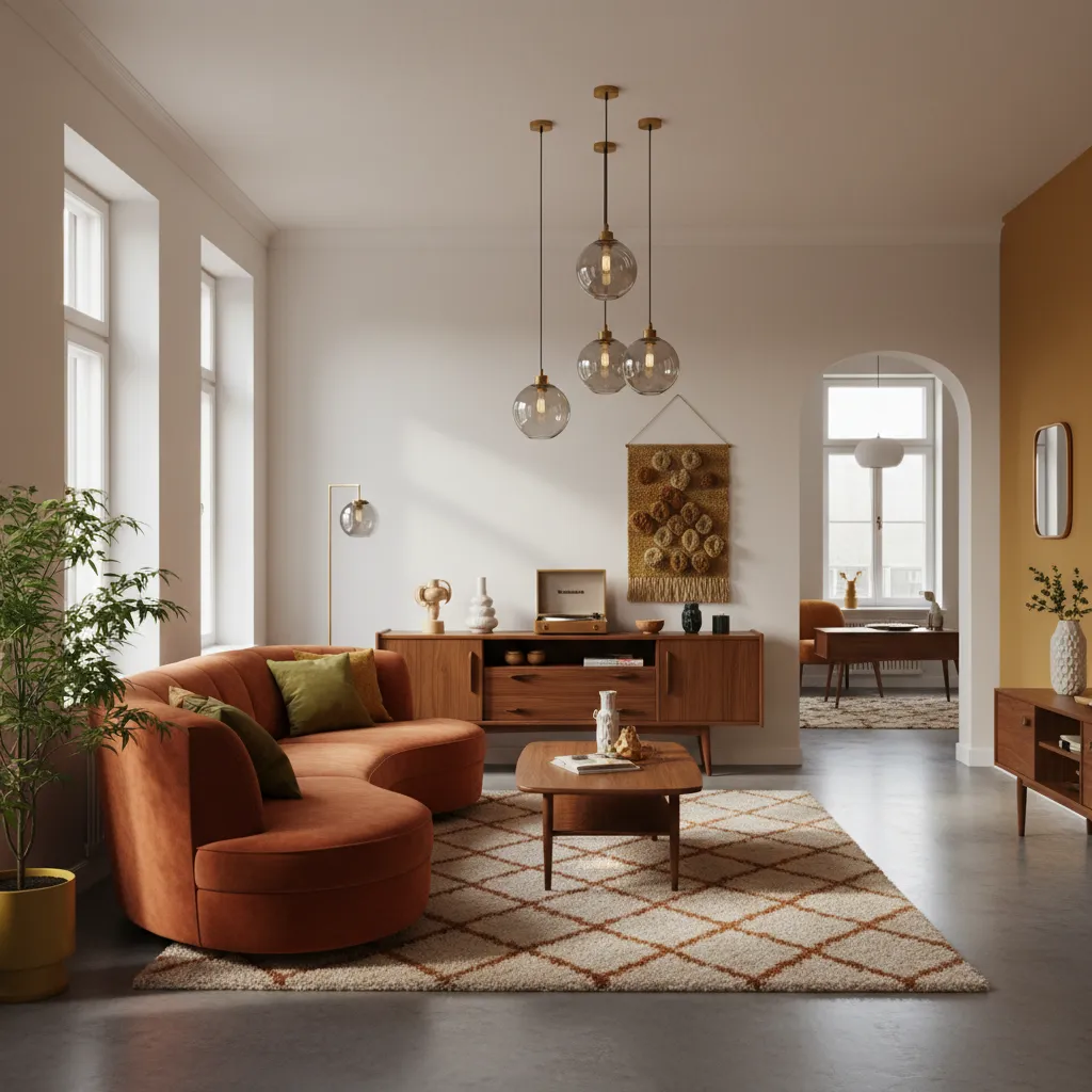 Diseño de interiores estilo 70s: guía práctica actual