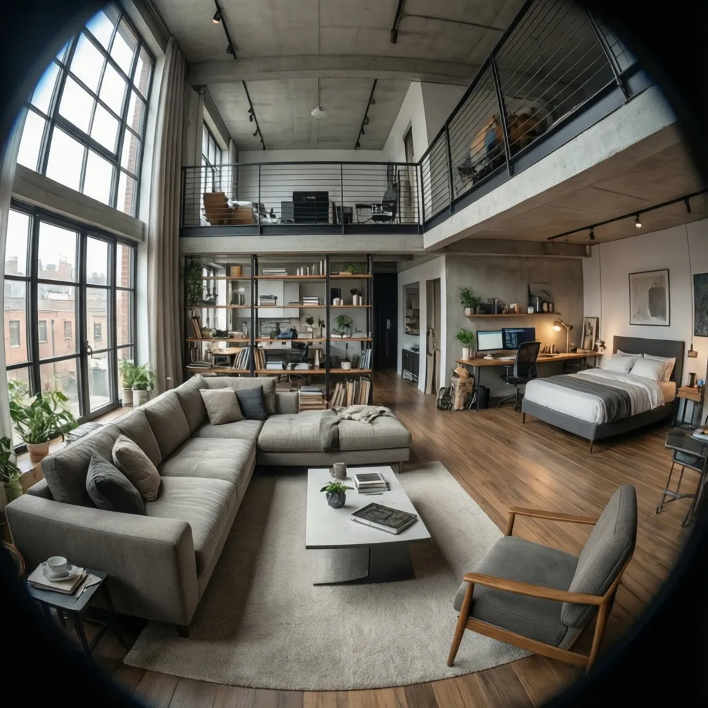 Diseño de interiores para estudio enorme