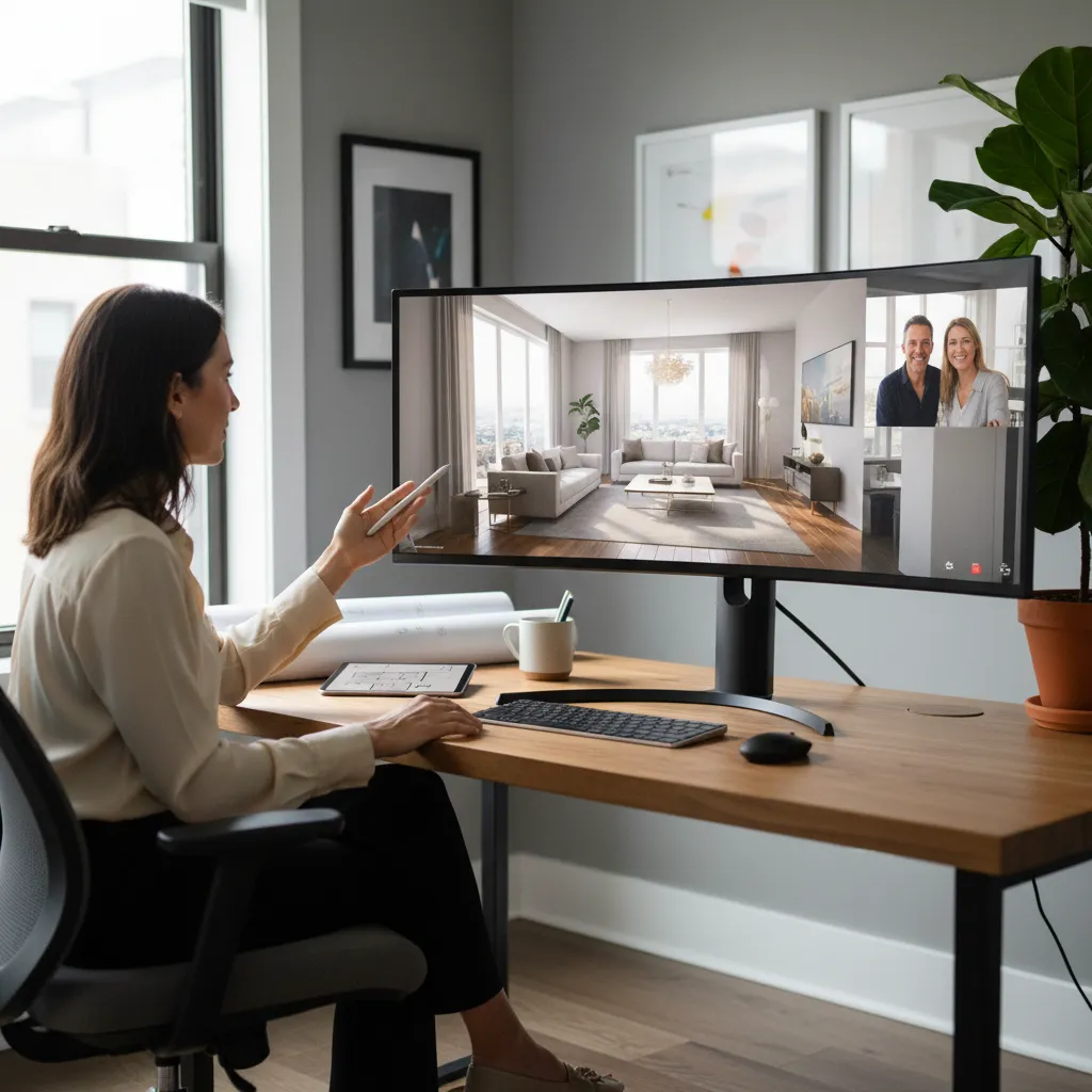 Diseño de interiores con intercambios virtuales