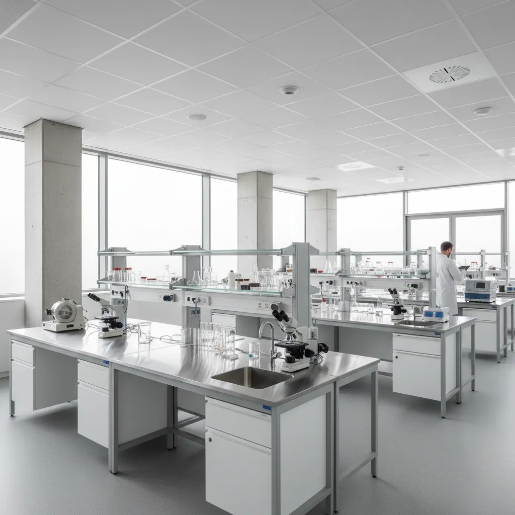 Cómo diseñar interiores de laboratorios seguros y eficientes