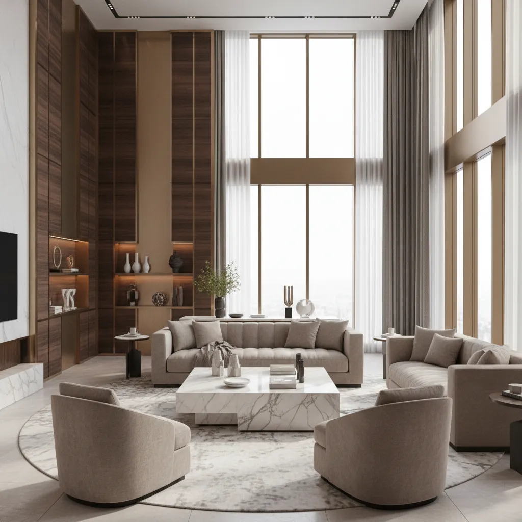 Diseño de interiores con materiales exclusivos