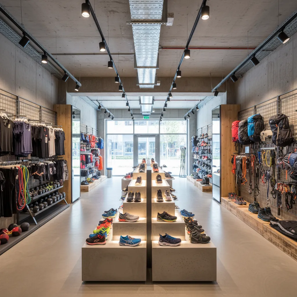 Diseño de interiores para tiendas de deportes