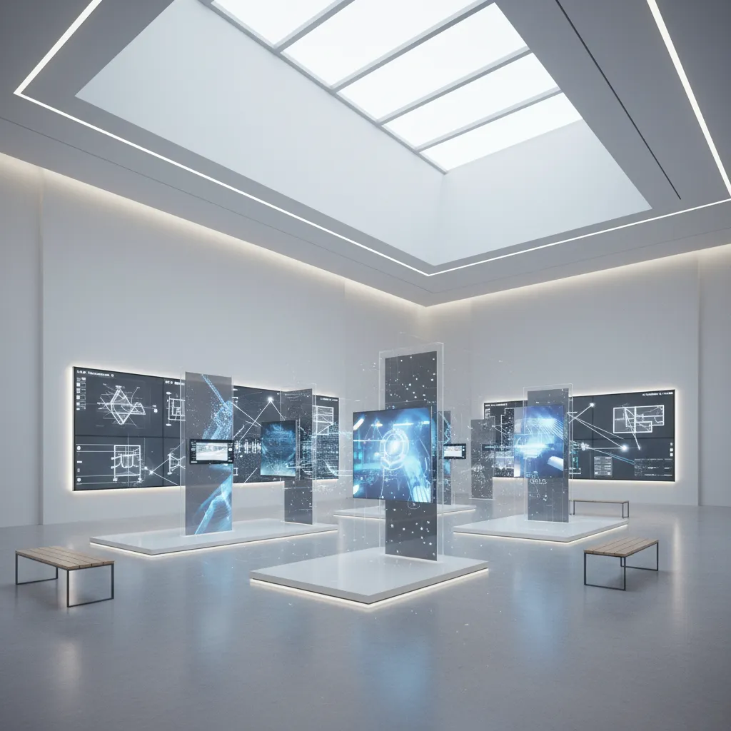 Visualización digital de paneles expositivos en planificación 3D