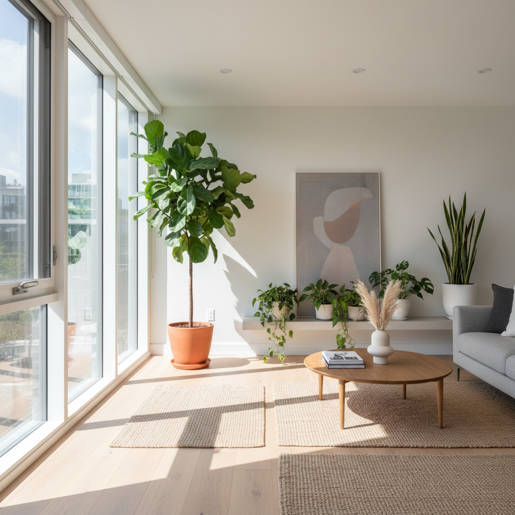 Diseños de plantación y trasplantes de plantas interior