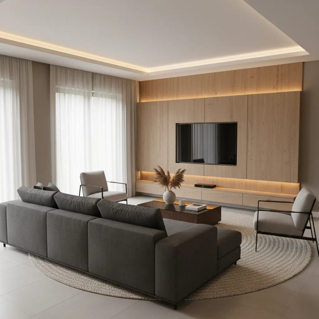Diseño de interiores para sala de TV