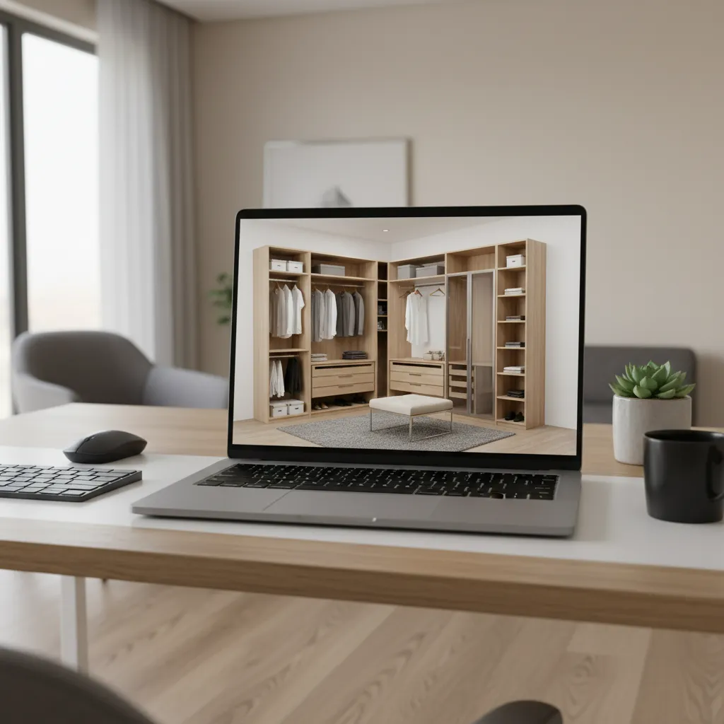 Diseño interior de un vestidor online: guía realista