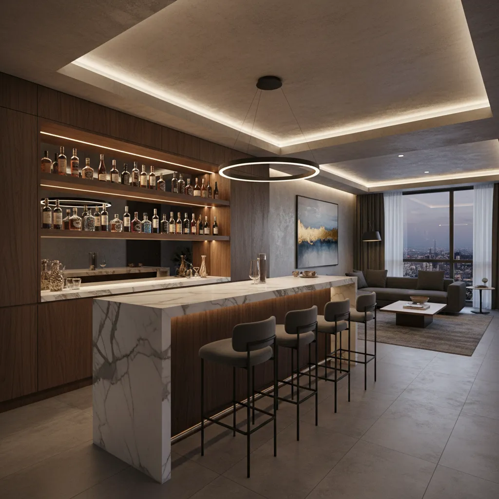 Diseños de barras para bar en casa: ideas funcionales