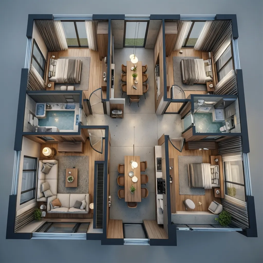 Diseños de casas 3 cuartos 2 baños: ideas funcionales