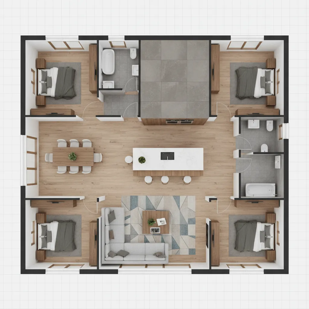 Diseños de casas 3 habitaciones: ideas funcionales