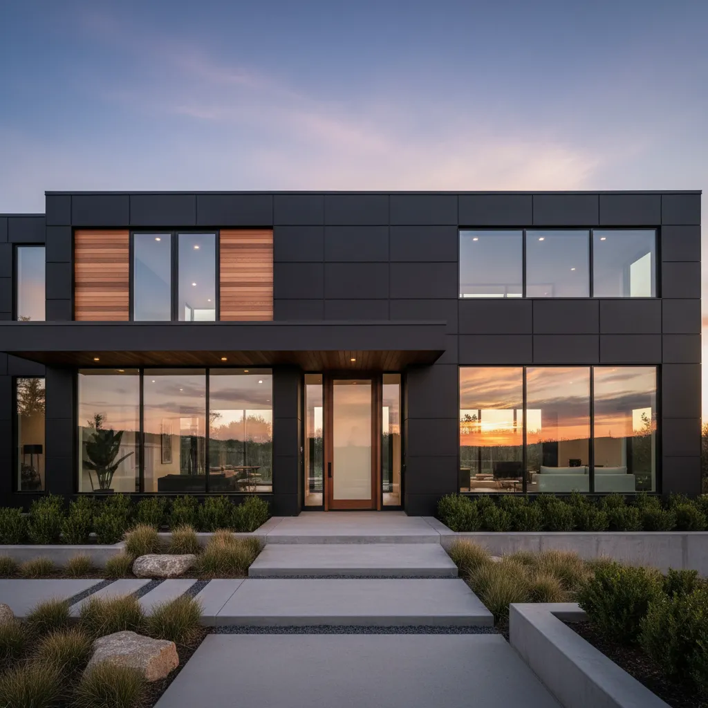 Diseños de casas en color negro que sí funcionan