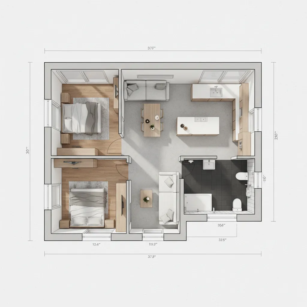 Diseños de casas pequeñas con medidas funcionales