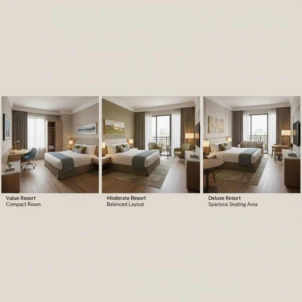 Disney World Hotel Room Layout Comparison: Value vs Moderate vs Deluxe Resorts