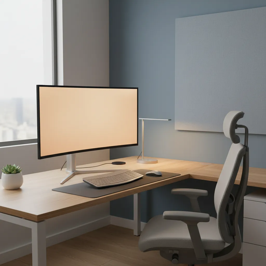 Professional office monitor designed for eye comfort and low blue light viewing