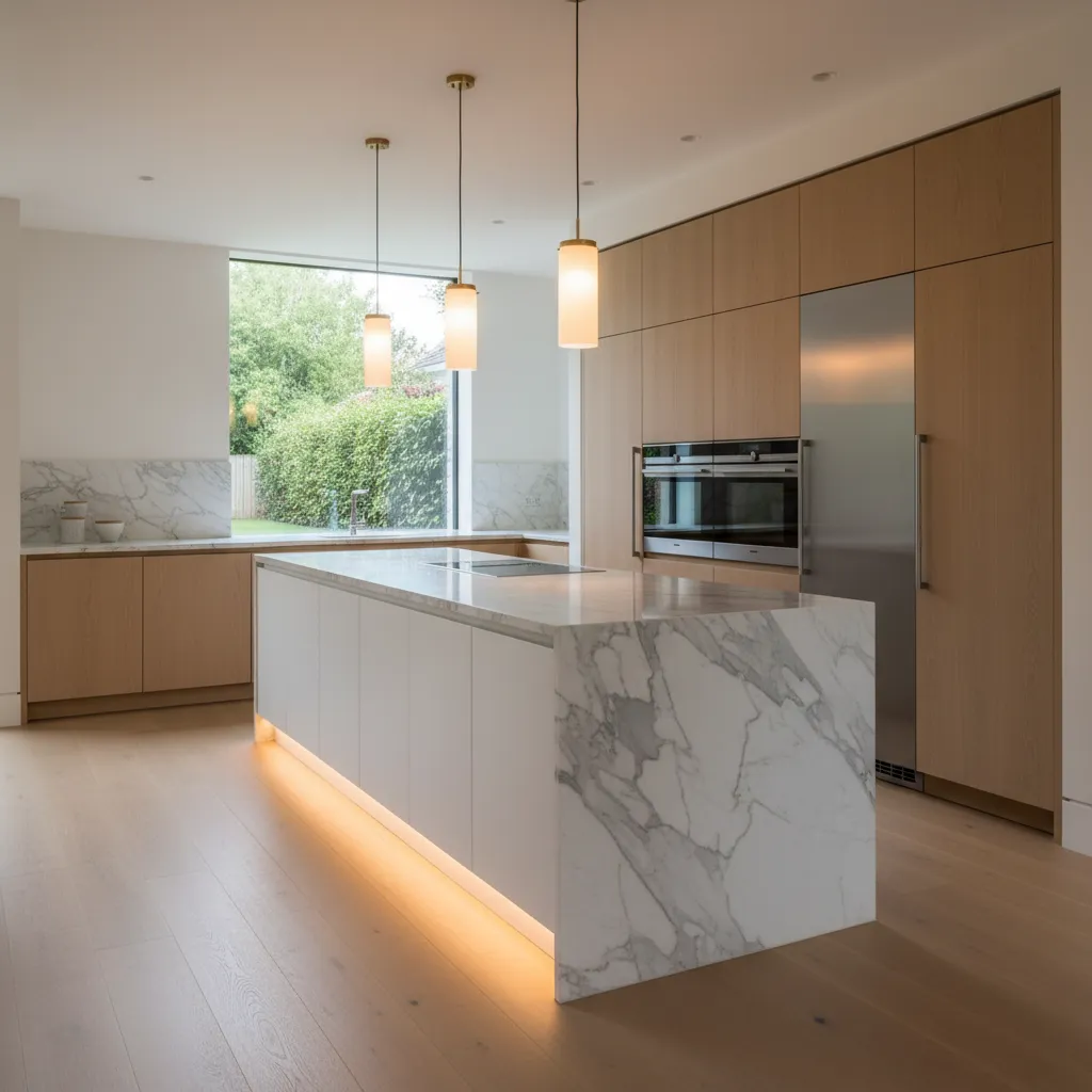 cocina moderna con distribución funcional y diseño elegante