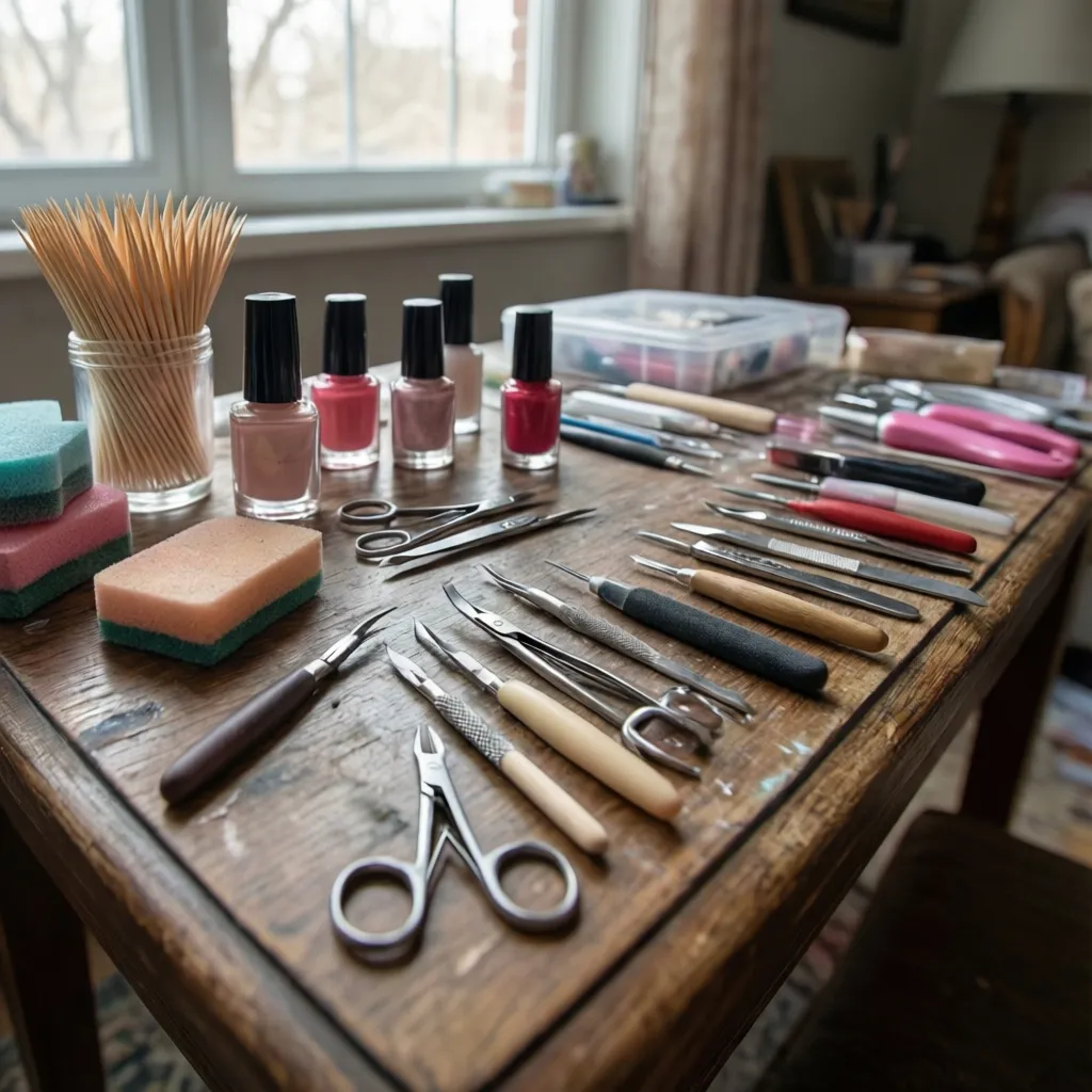 Herramientas caseras para hacer nail art