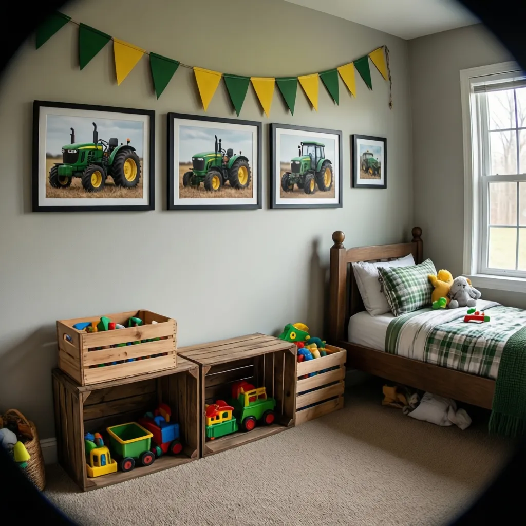 DIY Tractor Themed Decorations for Kids Rooms