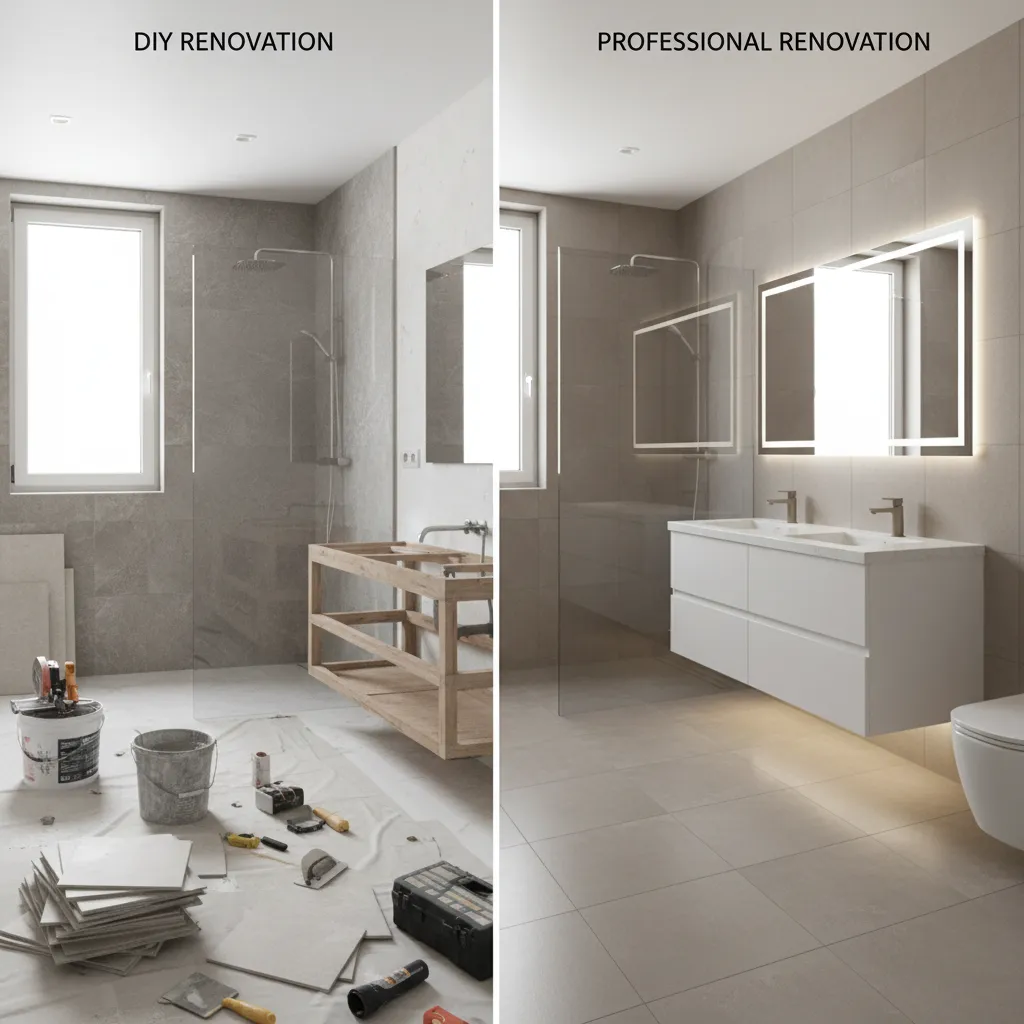 DIY vs Professional Bathroom Remodeling Cost Comparison