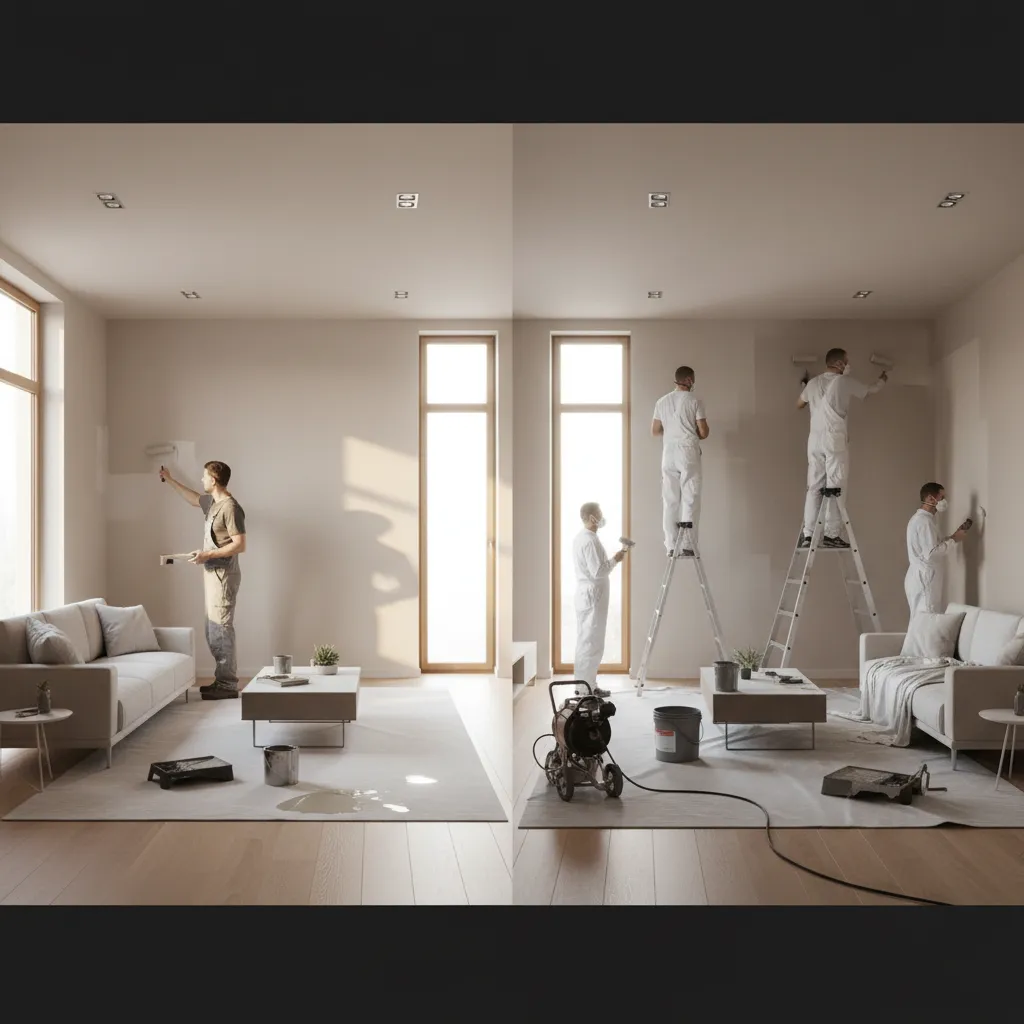 DIY vs Professional Cost to Paint a 3 Bedroom House: A realistic cost comparison including labor, materials, time investment, and the hidden expenses most homeowners overlook.