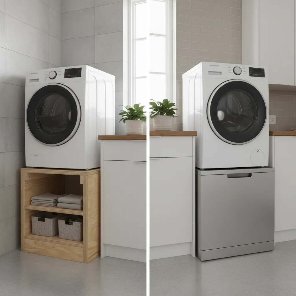 DIY Laundry Pedestal vs Store Bought Pedestal Comparison