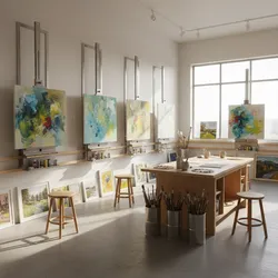 DIY Wall Easels in Art Studios Classrooms and Galleries
