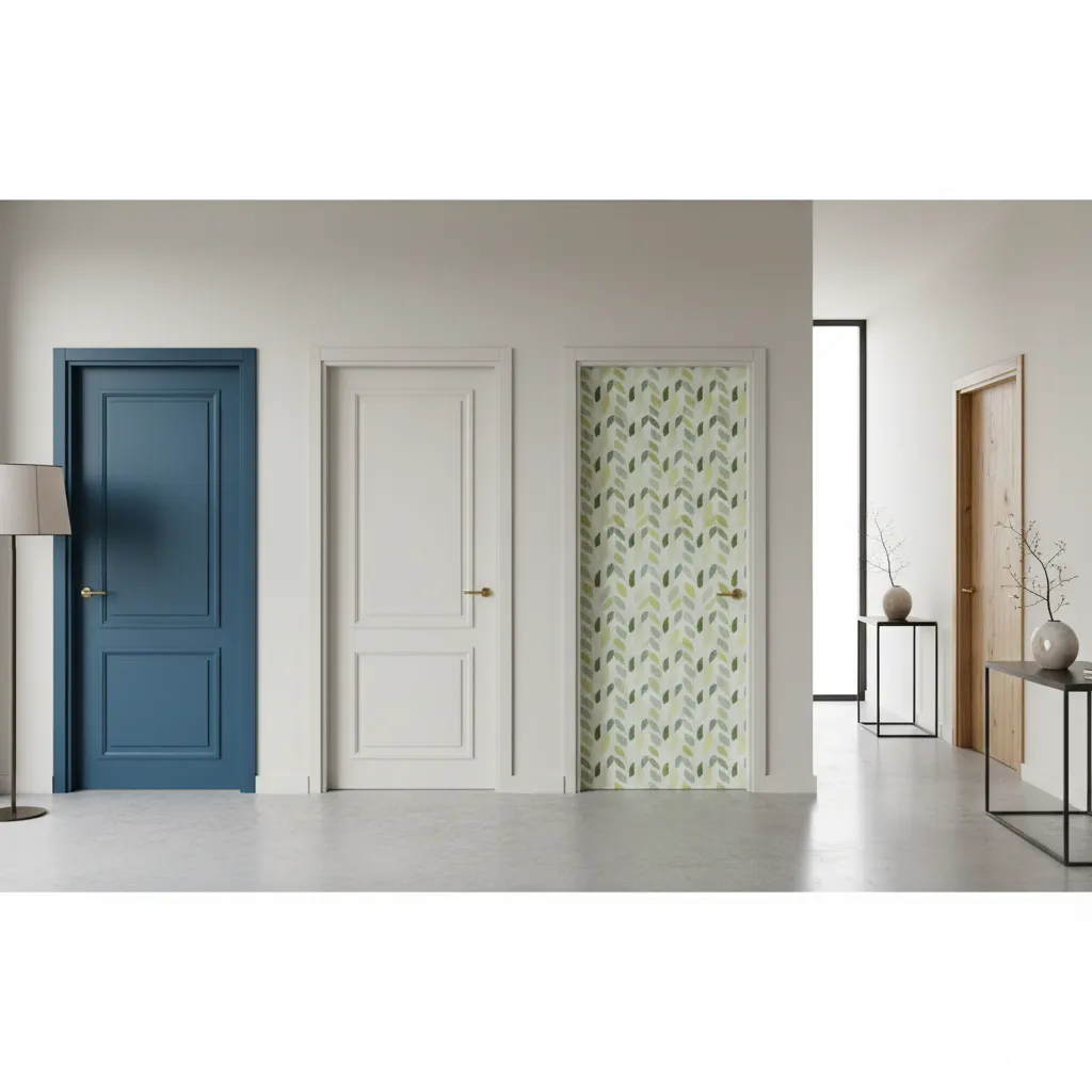 Door Makeover Methods Compared Paint Panels Wallpaper or Veneer