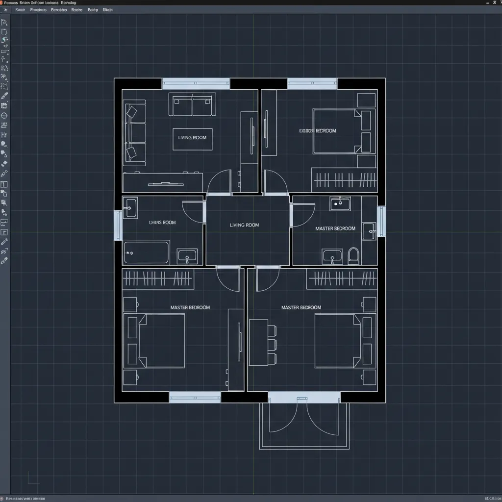 Simbol pintu dan jendela pada denah AutoCAD