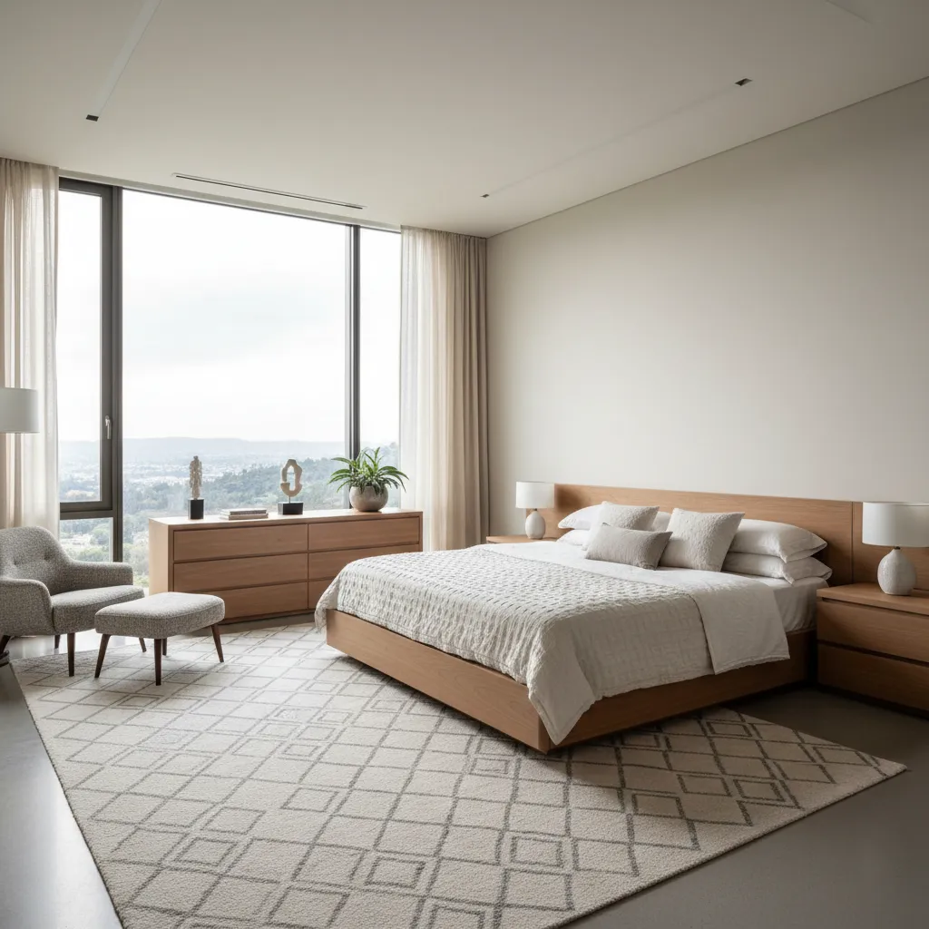 Dormitorio principal moderno ubicado en segunda planta