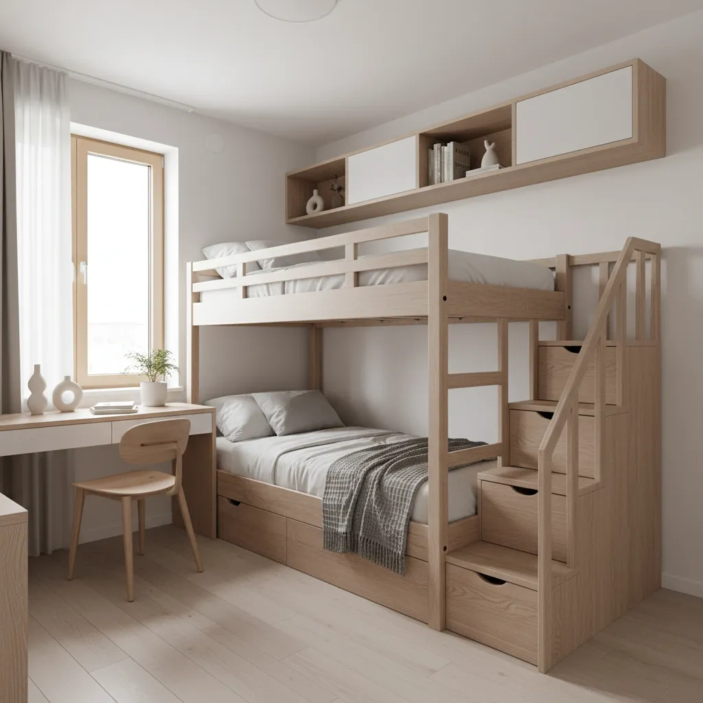 Double Deck Bed Design for Small Room: Smart Space-Saving Ideas