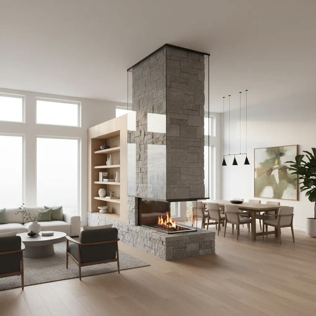Double-Sided and Room Divider Fireplaces Explained