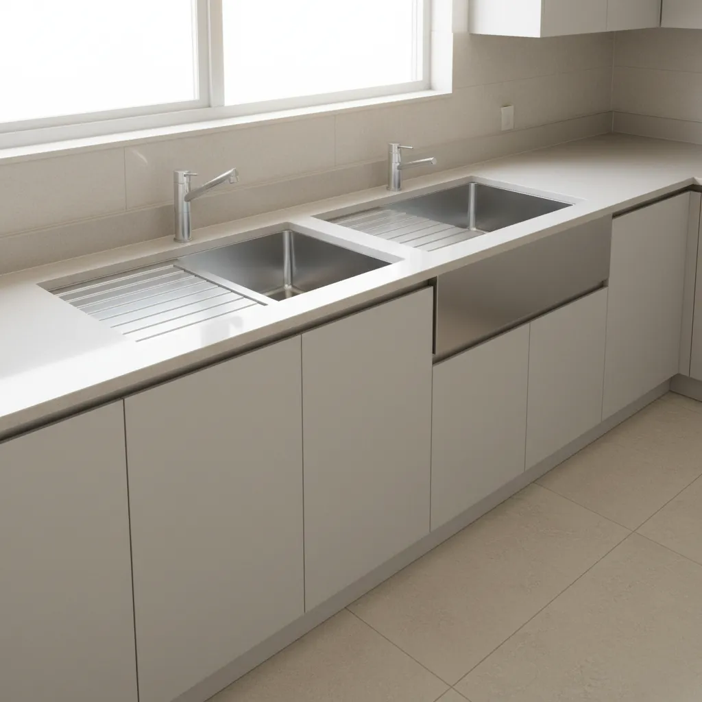 Double Bowl vs Single Bowl Kitchen Sink With Drainboard Which One Is Better