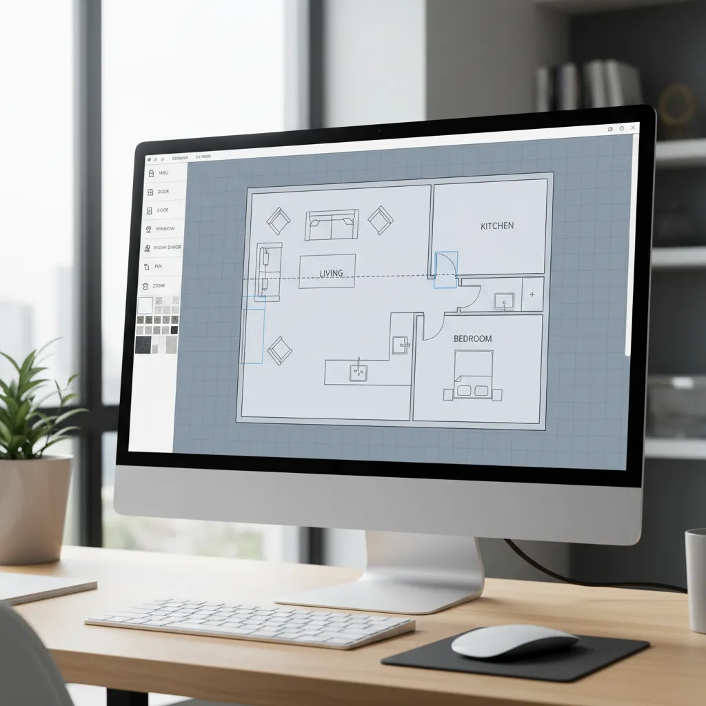online drag and drop floor plan editor interface