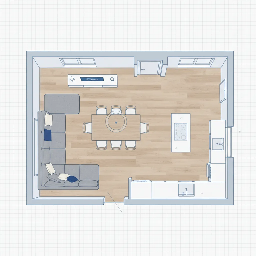 drag and drop floor plan layout with furniture placement