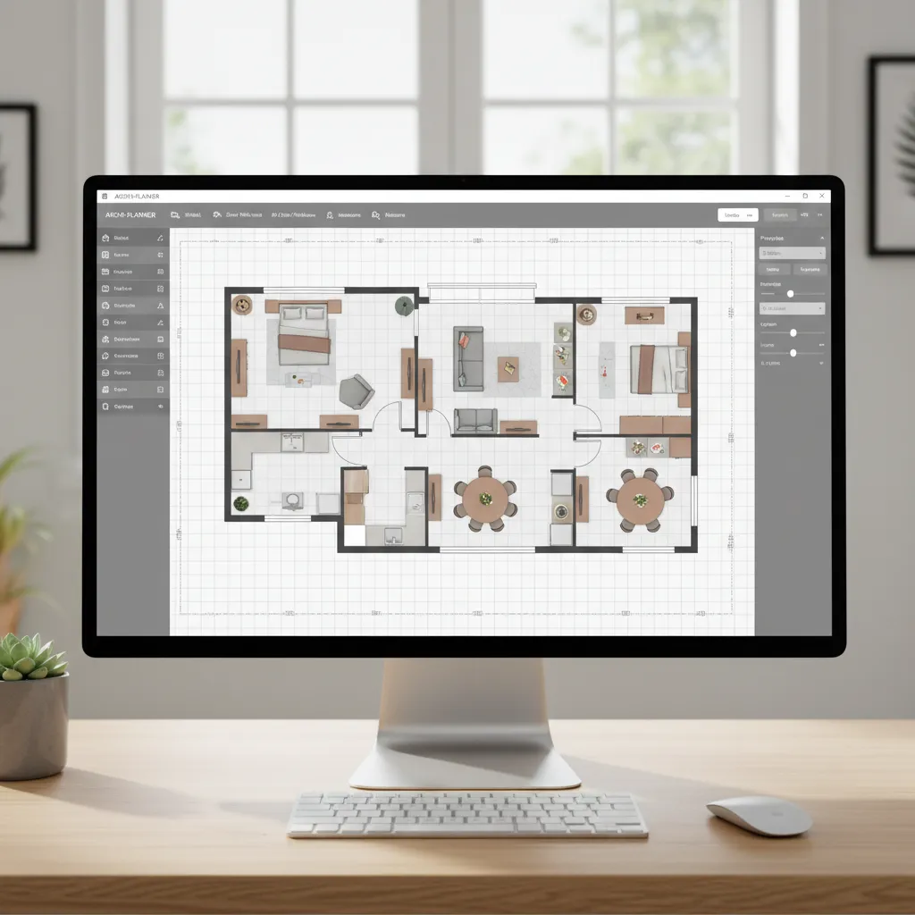 drag and drop home floor plan layout with rooms furniture and measurements