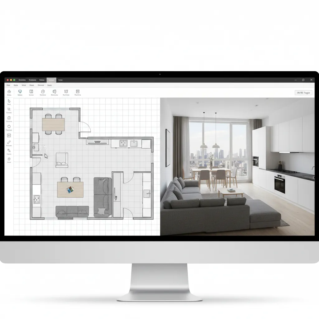 drag and drop room layout design inside free home remodel software