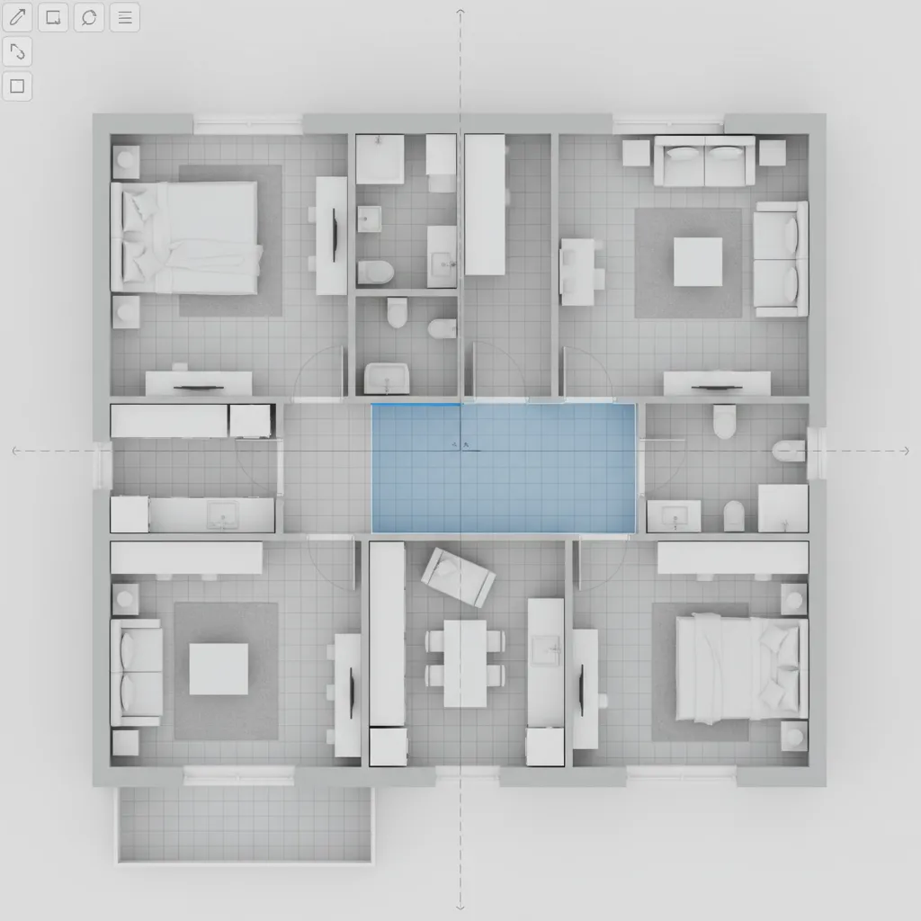 drag and drop floor plan layout editing in a home design planner