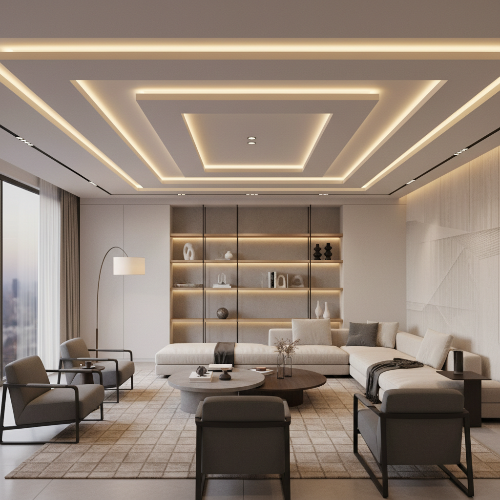 Drawing Room Feels Dark? False Ceiling Design That Adds Depth