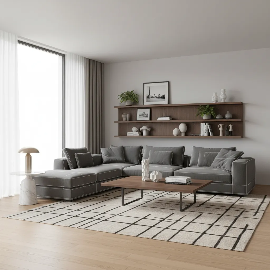 Room layout planning using DreamPlan software with furniture placement