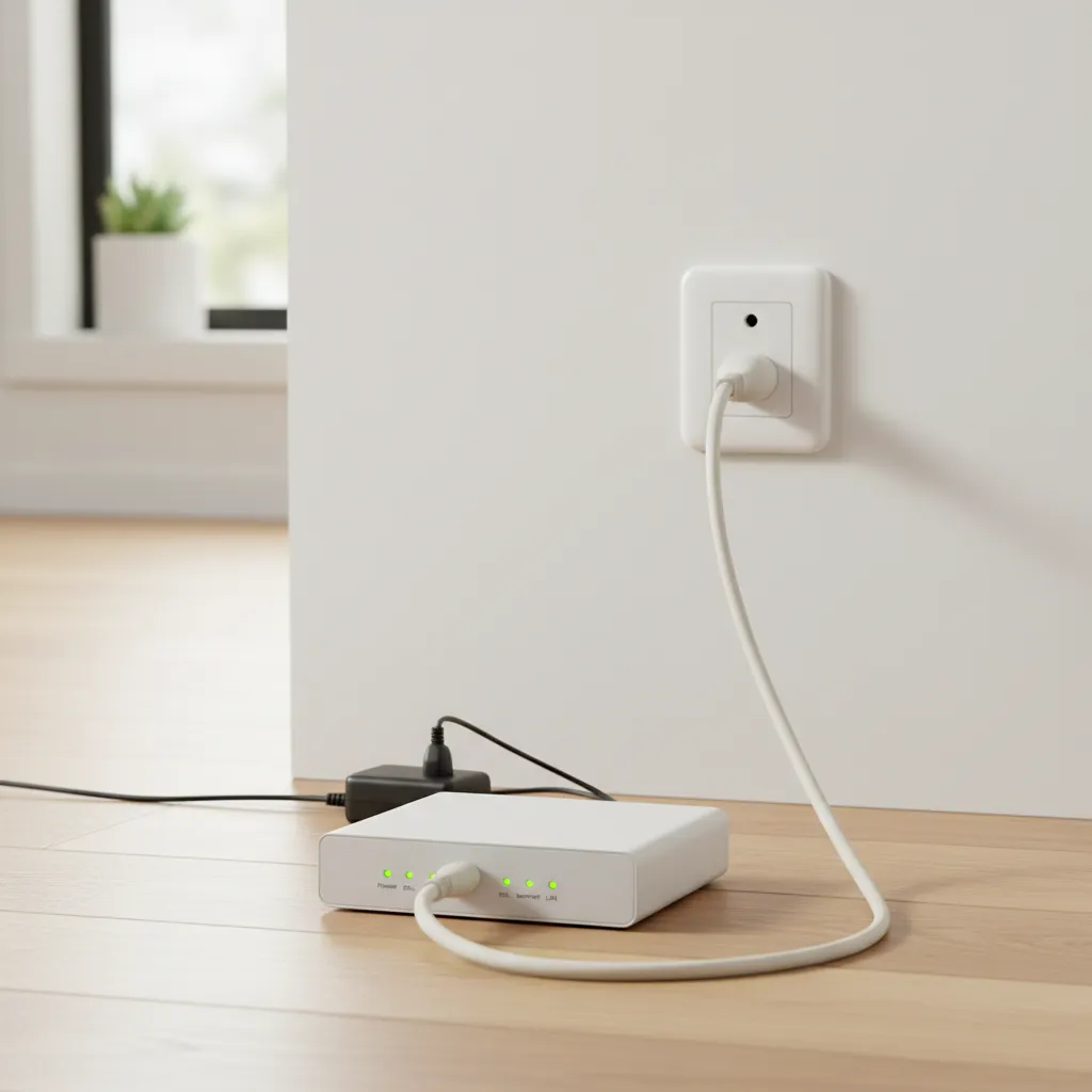 Testing the Internet Line from the Wall Socket