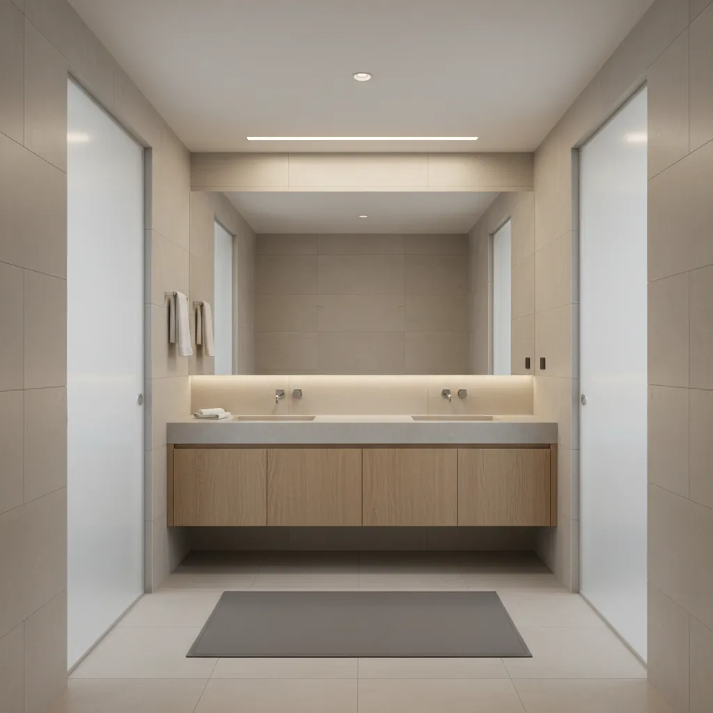 Best Vanity Placement for Dual Access 8x10 Bathrooms