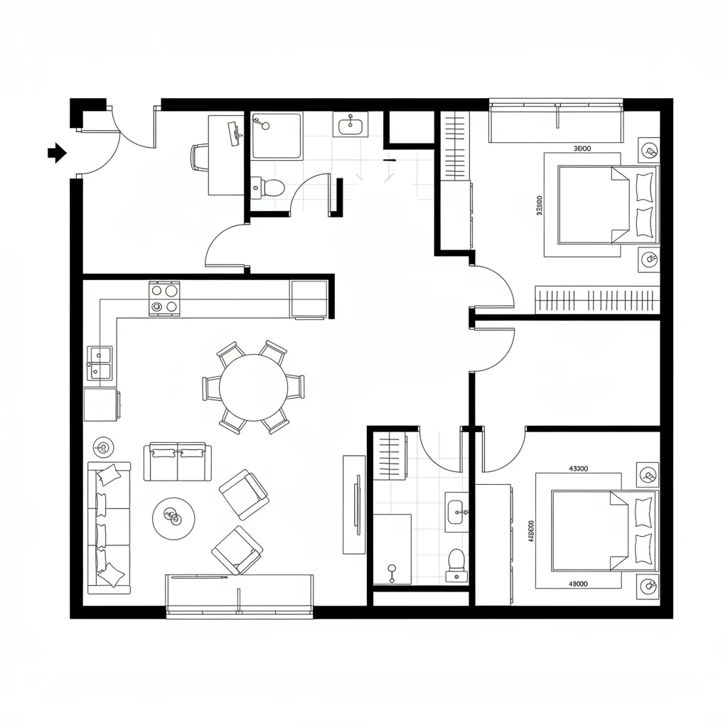 Dual-Aspect L-Shaped Living + Pocket Office