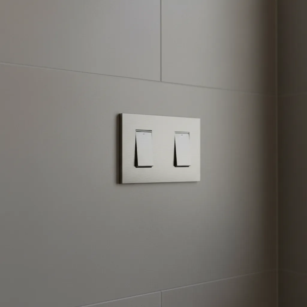 dual wall switch controlling bathroom fan and light separately