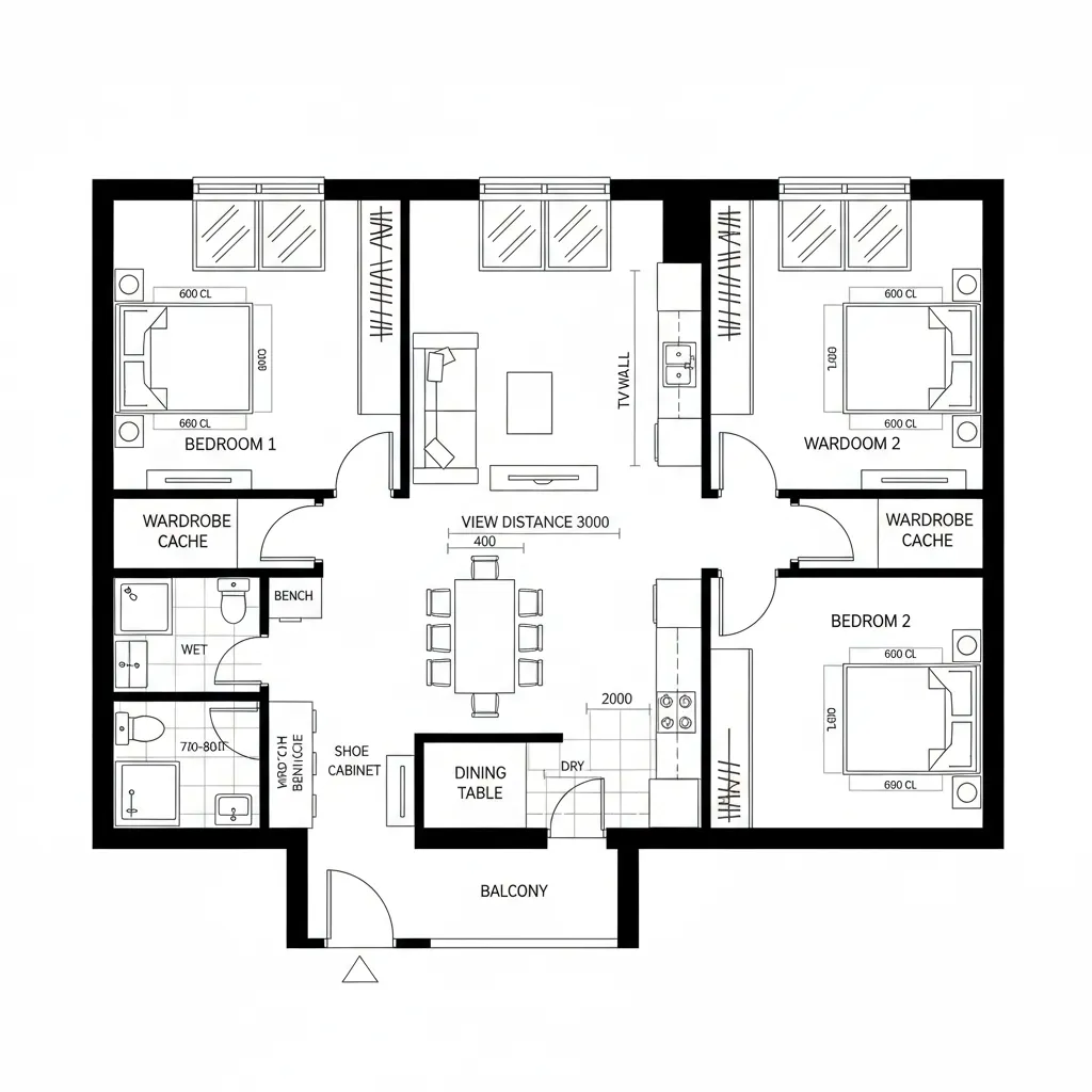 Dual-Core Living + Split Privacy