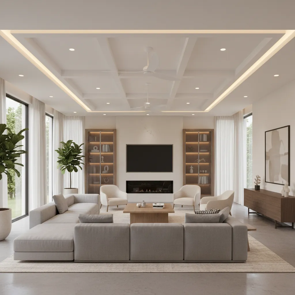 Optimizing Lighting and Airflow in False Ceilings With Two Fans