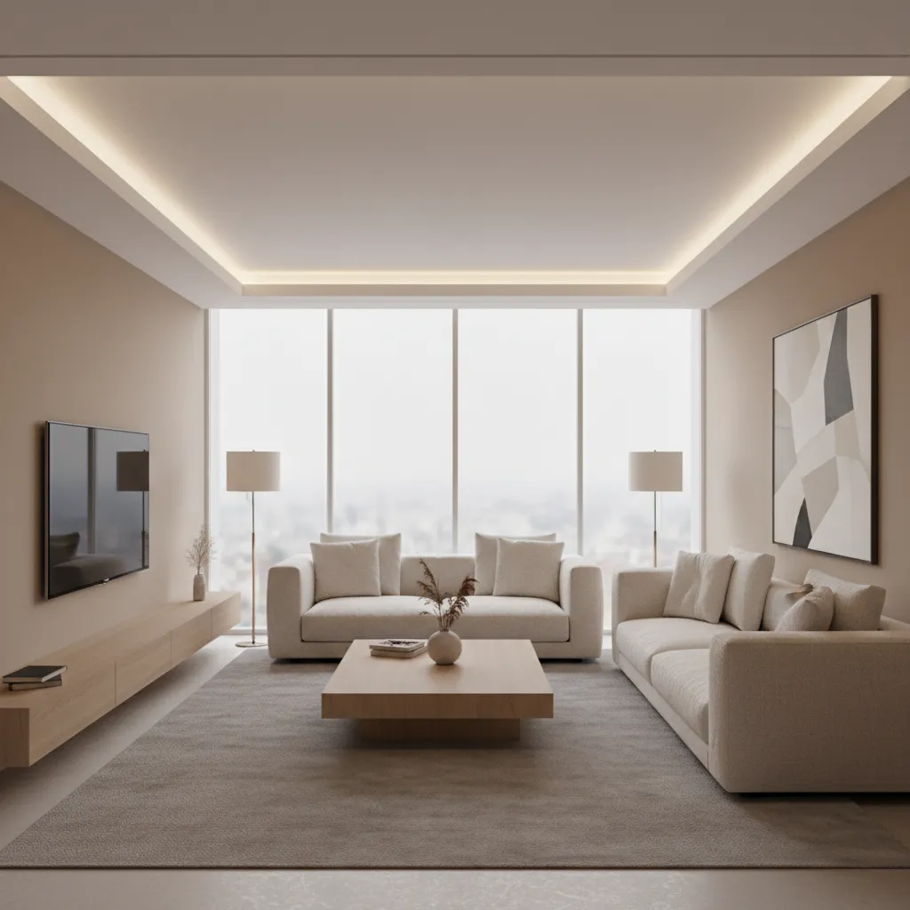 two sofas facing each other conversation layout in square living room