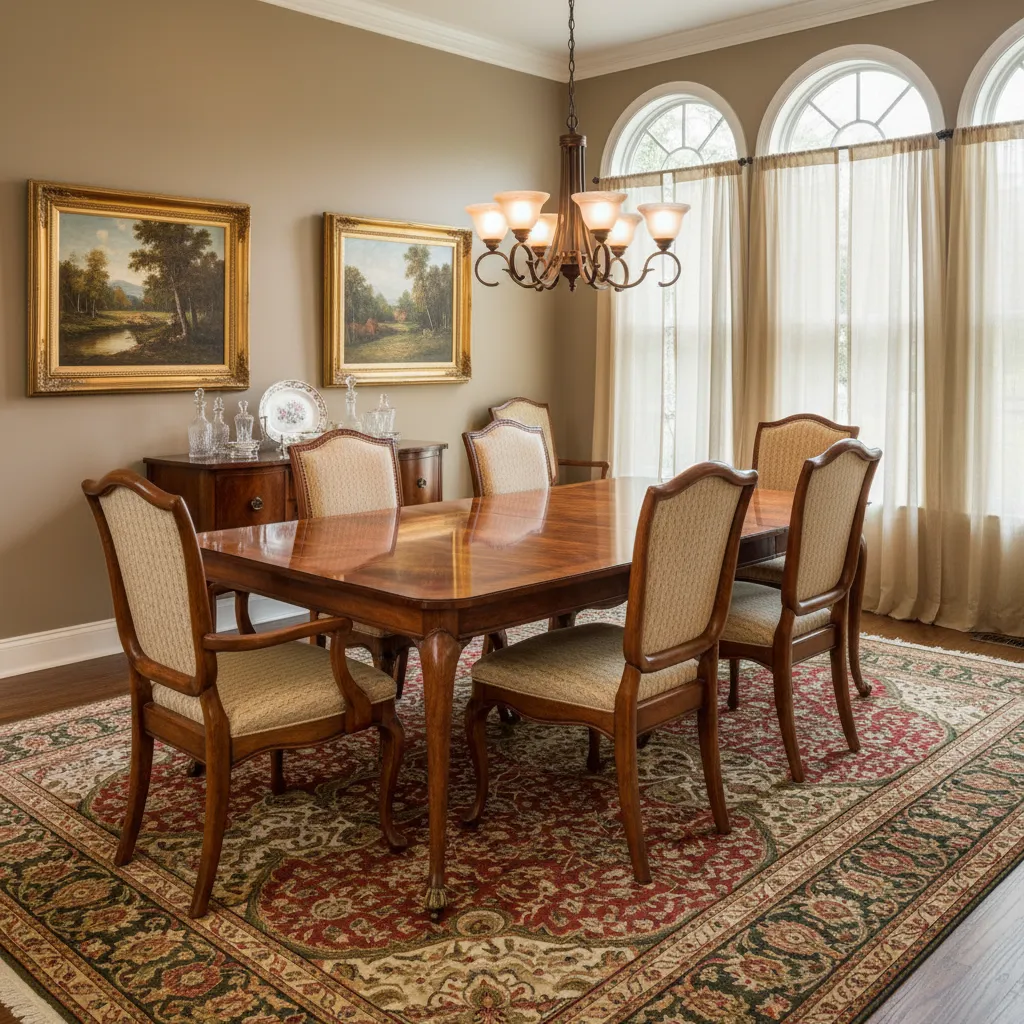 How to Fix Color Clashes in a Dining Room with a Duncan Phyfe Table