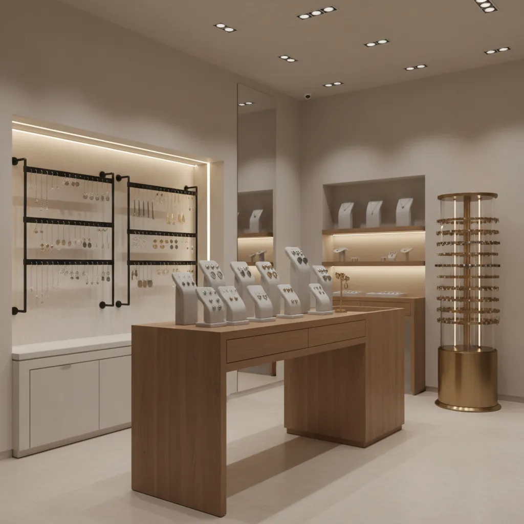 Best Display Fixtures for Earring Shops Wall Racks Counter Displays or Rotating Stands
