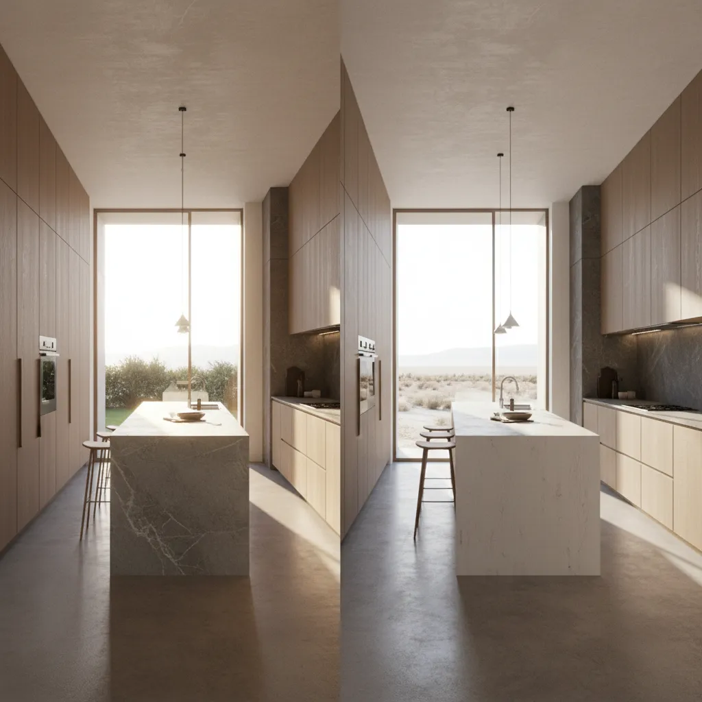 East Facing vs South Facing Kitchen Light Layout and Energy Comparison